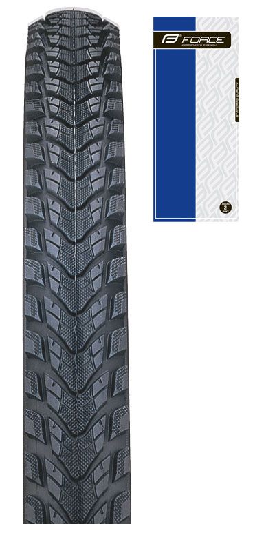 plášť FORCE 26 x 1,75, IA-2068, drát, černý