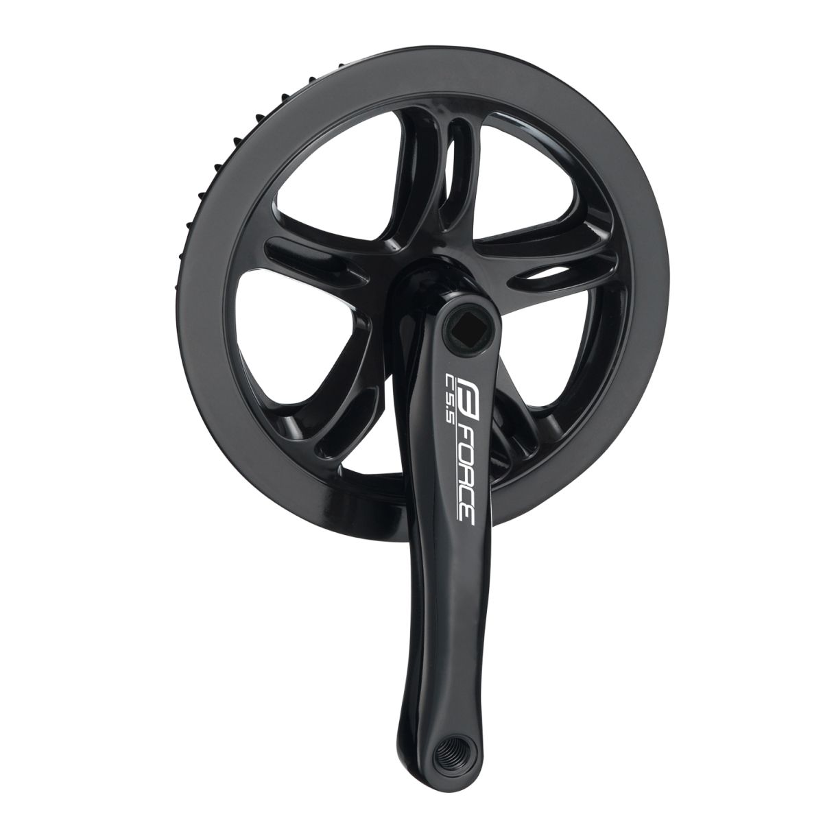 kliky FORCE C5.5 Al 48z 170 mm s krytem, černé