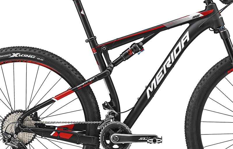 Rám NINETY-SIX 9.800 Matt Black(Red/White) XL MERIDA