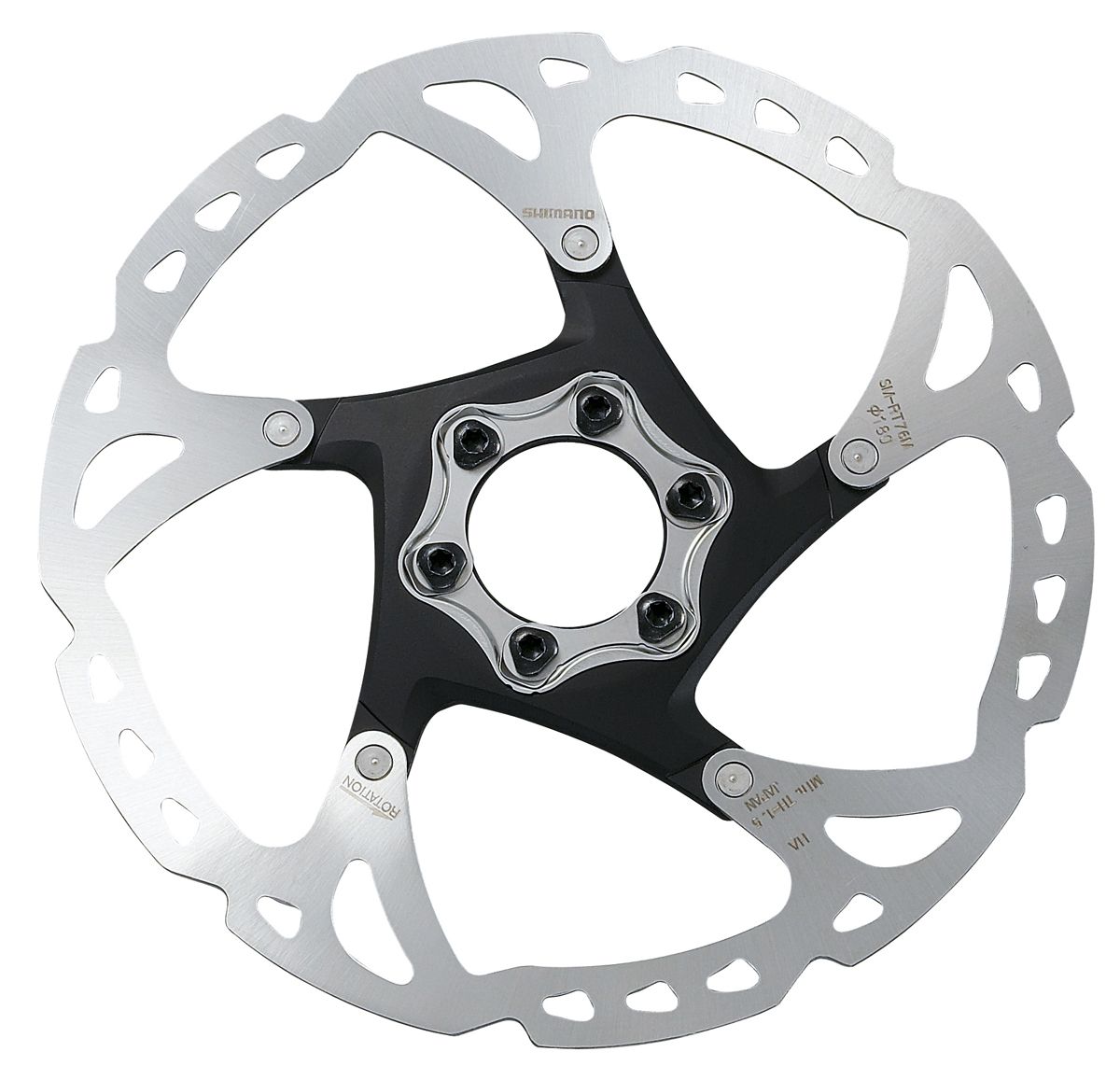 SHIMANO brzdový kotouč XT SM-RT76 6 šroubů 160 mm