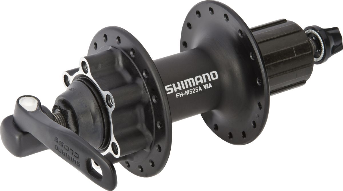 SHIMANO nába zadní DEORE FH-M525 pro kotouč (6 šroub) 8/9/10 rychl 32 děr RU: 168 mm černá