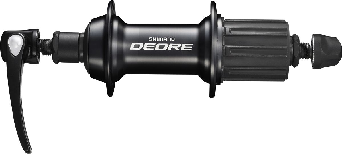 SHIMANO nába zadní DEORE FH-T610 pro ráfkovou brzdu 8/9/10 rychl 32 děr RU: 168 mm černá