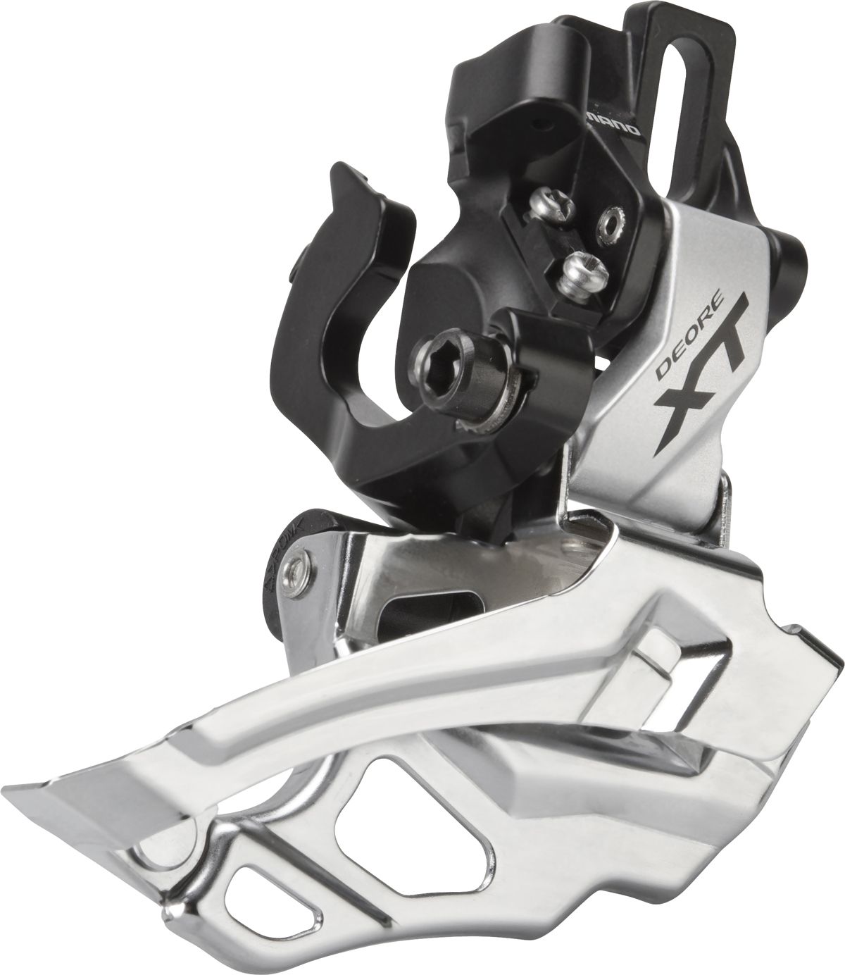 SHIMANO přesmykač FD-M786D-S Deore XT down-swing, dual-pull, přímá montáž pro 38/44 z stříbrný