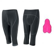 kraťasy F LADY BIKE 3/4 do pasu s vložkou,černé XS FORCE