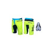 kraťasy F MTB-11 s odnímatelnou vložkou, fluo XS FORCE