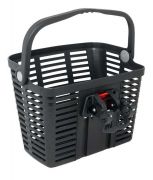 košík plastový na řídítka KLICK FIX, černý BELLELLI