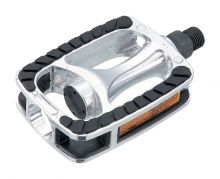 pedály FORCE 807 plast PROTISKLUZ, černo-šedé