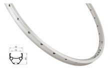 ráfek FORCE CLASSIC 559x19 32děr, stříbrný