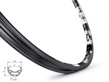 ráfek MACH1 KARMA DISC 559 x 21, 32 děr, černý MACH 1