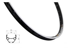 ráfek REMERX DRAGON 507x19 36děr, černý