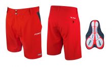 kraťasy F BLADE MTB s odnímatelnou vložkou,červ XL FORCE