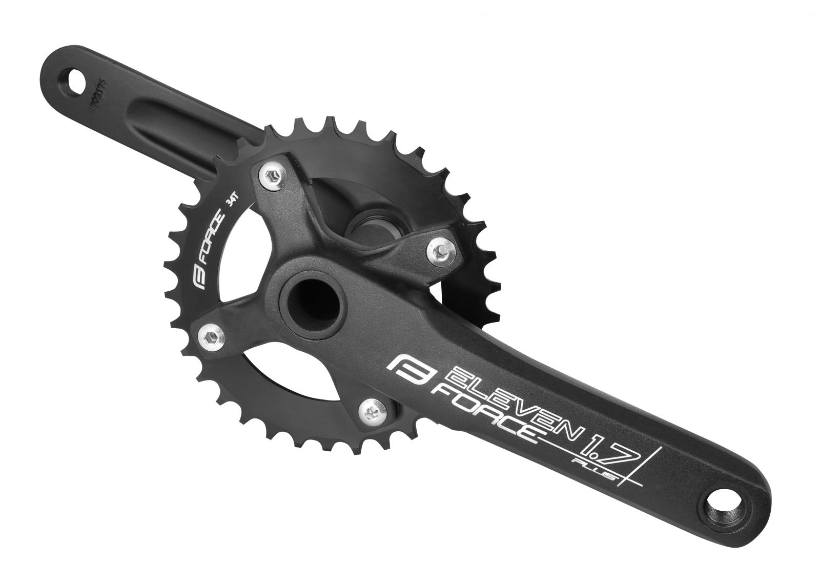 kliky FORCE ELEVEN1.7+ Al 34z s osou 175mm, černé,8592627092961