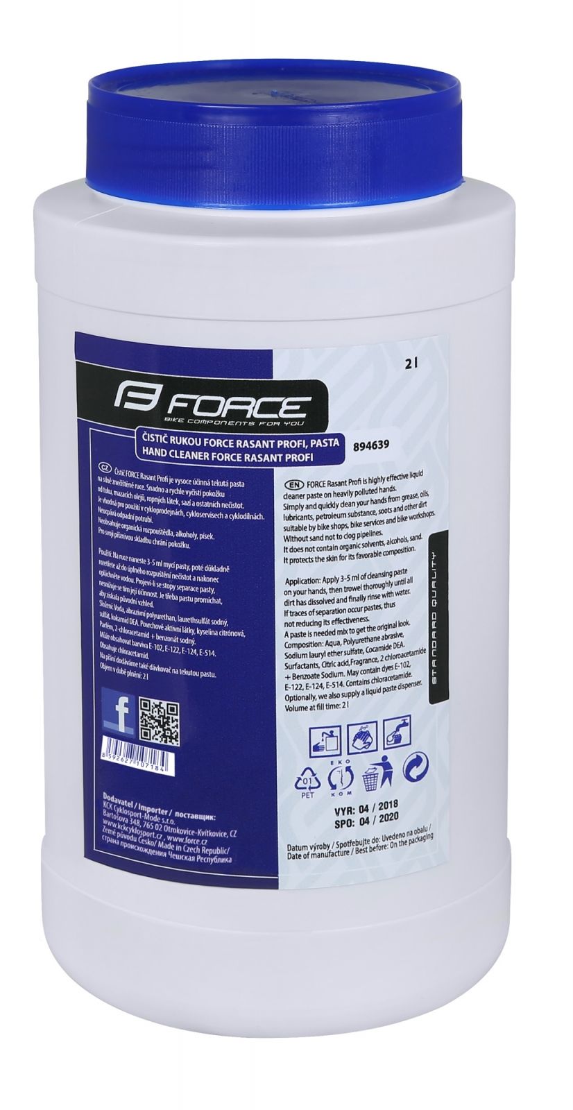 čistič rukou FORCE Rasant Profi, pasta, 2 l