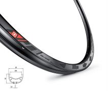 ráfek MACH1 KLIXX DISC 559 x 23, 32 děr, černý