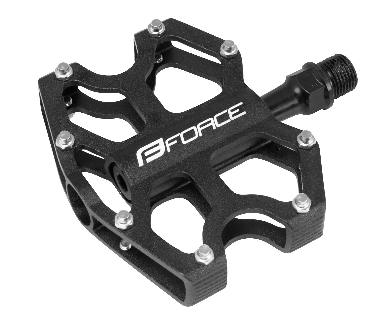 pedály FORCE GALE hliníkové, prům. ložiska, černé