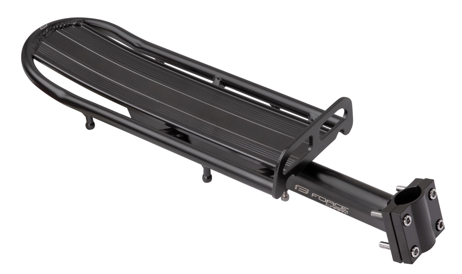 nosič FORCE CARRY na sedlovku hliníkový, černý