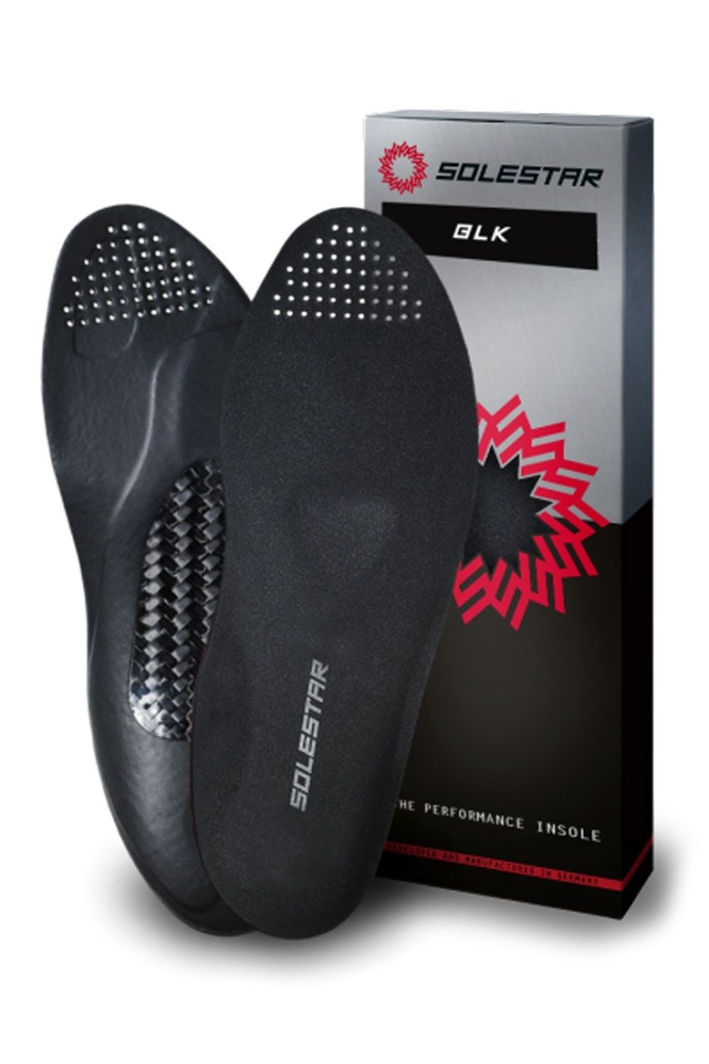 vložky treter SOLESTAR BLK, karbonové, černé 42