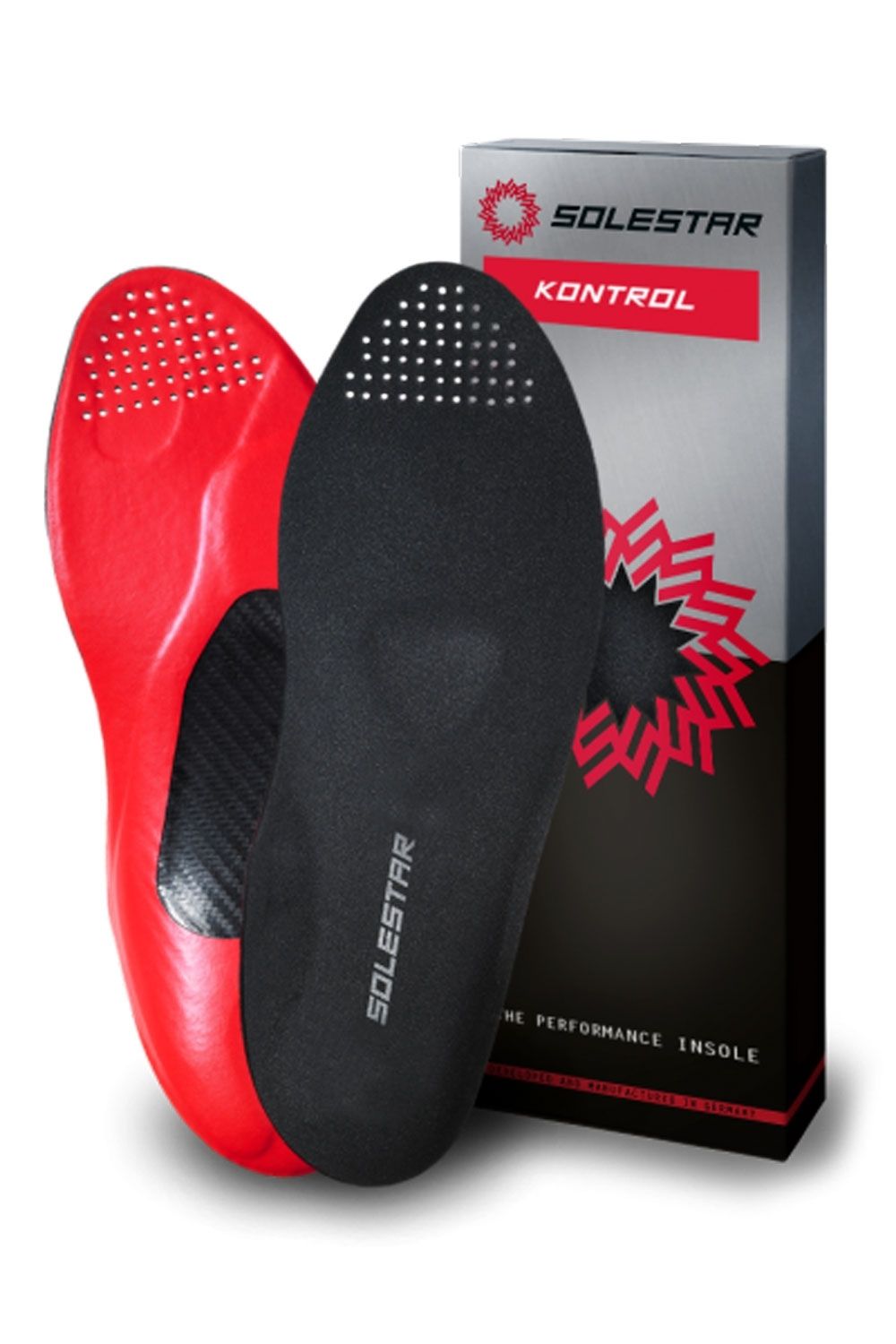 vložky treter SOLESTAR KONTROL, černo-červené 46