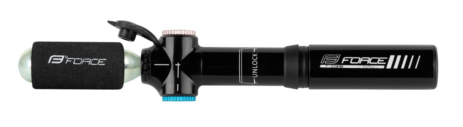 hustilka FORCE T-COMB CO2 Al kombinovaná, černá,doprava od 79,-kč