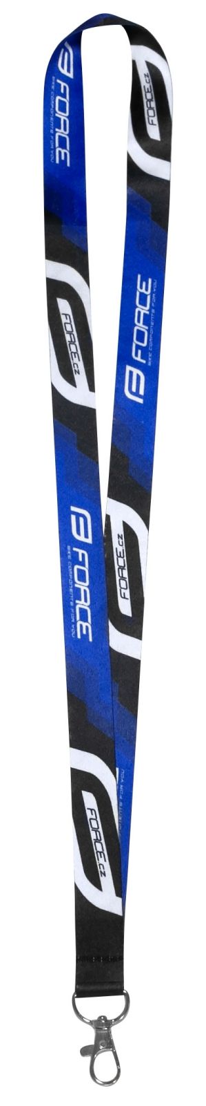 klíčenka FORCE na krk, černo-modrá