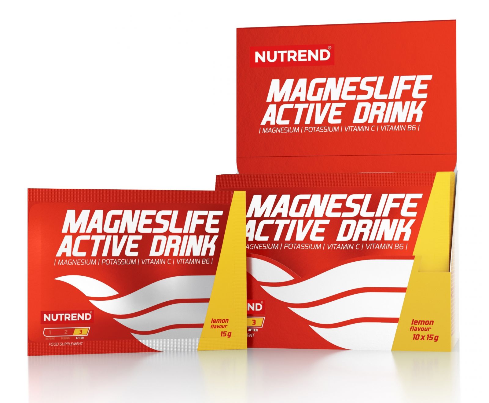 MAGNESLIFE ACTIVE DRINK, 10x 15 g, citron NUTREND