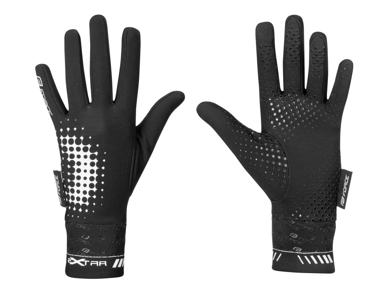 rukavice FORCE KID EXTRA, jaro-podzim, černé M