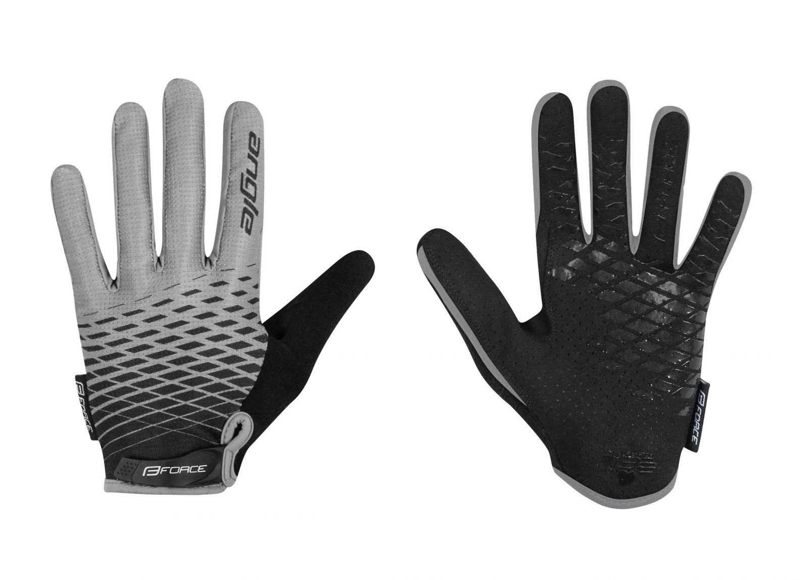 rukavice FORCE KID MTB ANGLE letní, šedo-černé XL