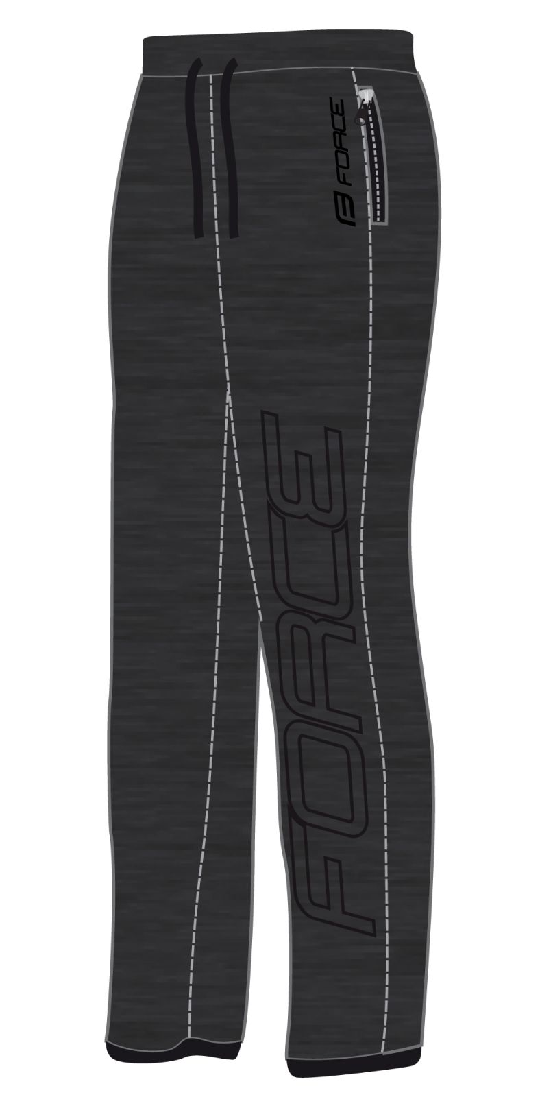 tepláky FORCE ROCKY/ADRIANA, LOGO, černé XXXL