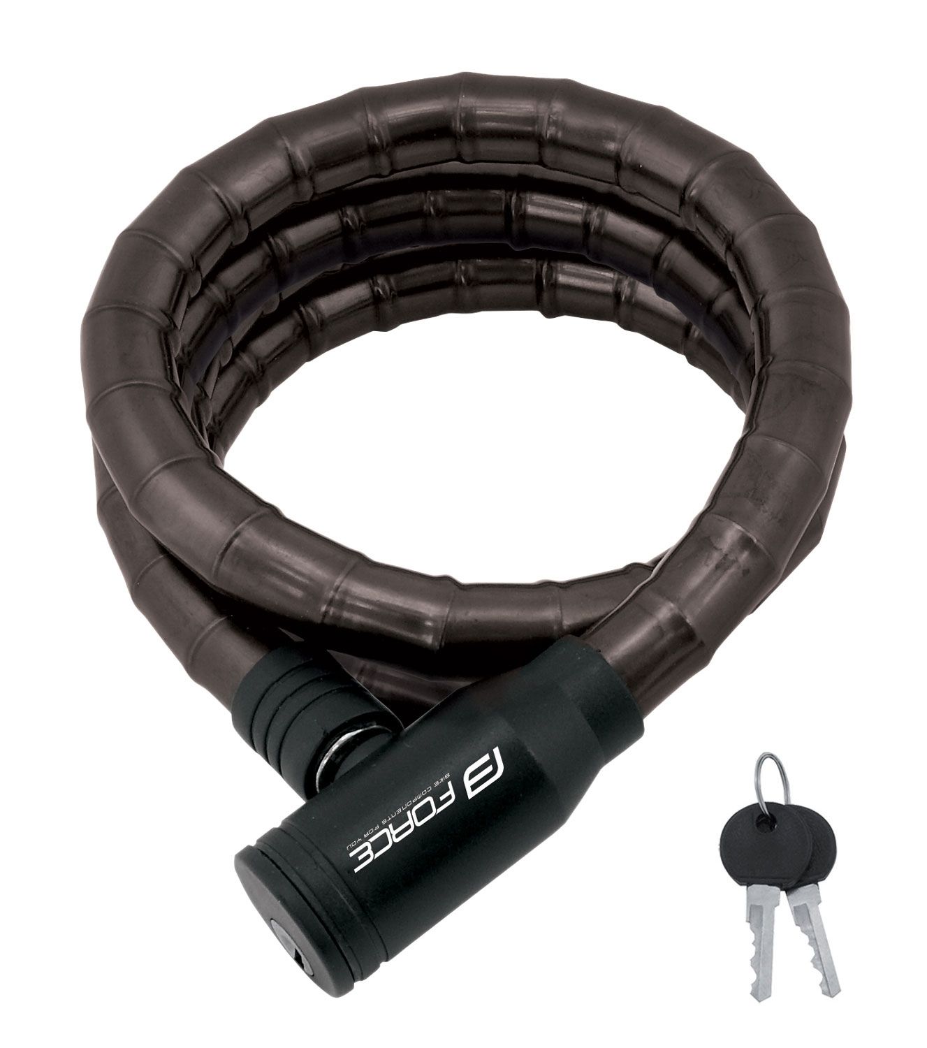 zámek FORCE článkový bez držáku 150cm/18mm, černý