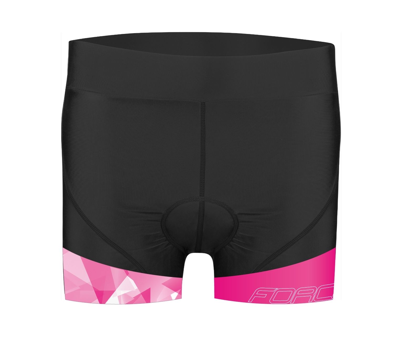 kraťasy FORCE MINI do pasu s vložkou,črn-růžové XL