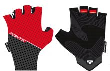 rukavice FORCE POINTS bez zapínání,červeno-črn L