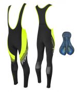 kalhoty FORCE F58 se šráky a vložkou,černo-fluo