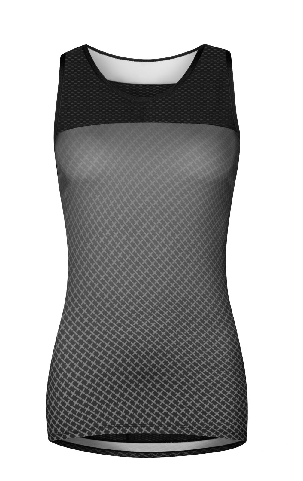 dres FORCE CROSS dámský bez rukávů,šedo-černý