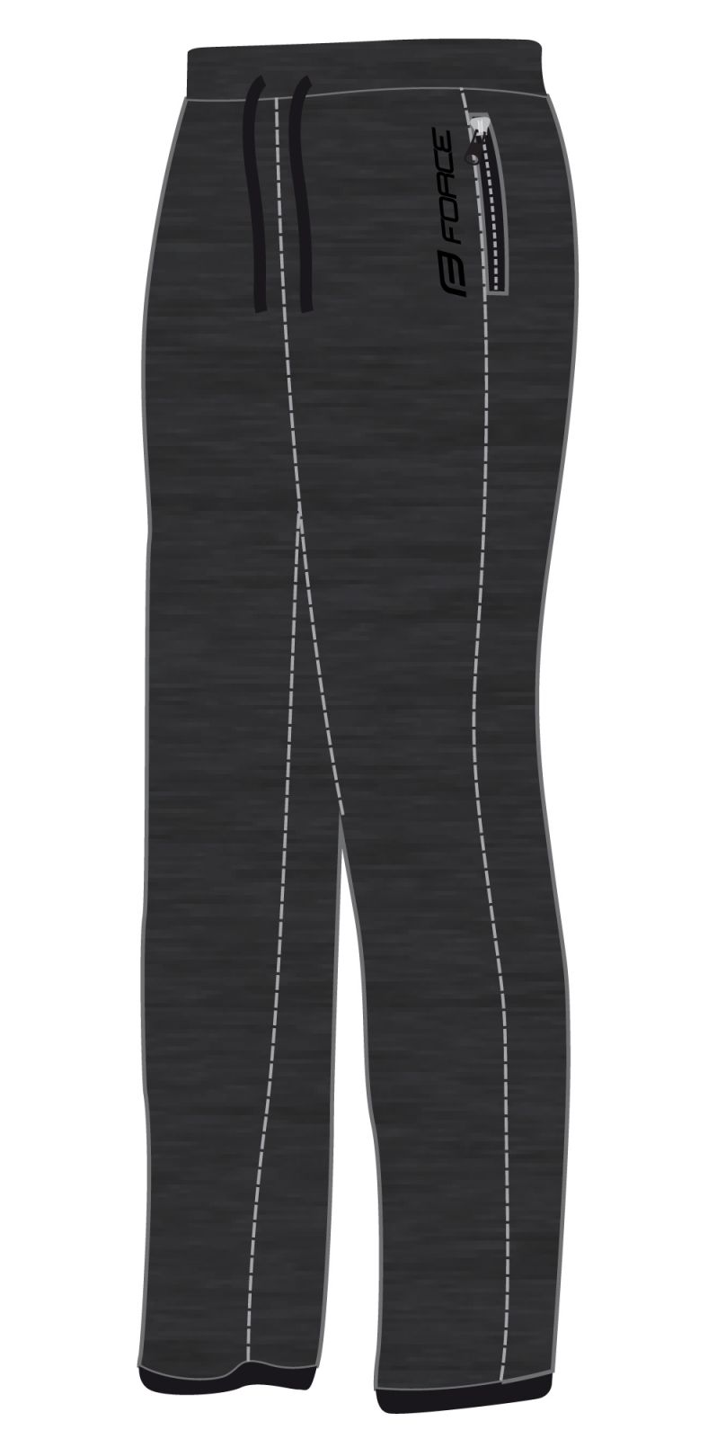 tepláky FORCE ROCKY/ADRIANA, černé