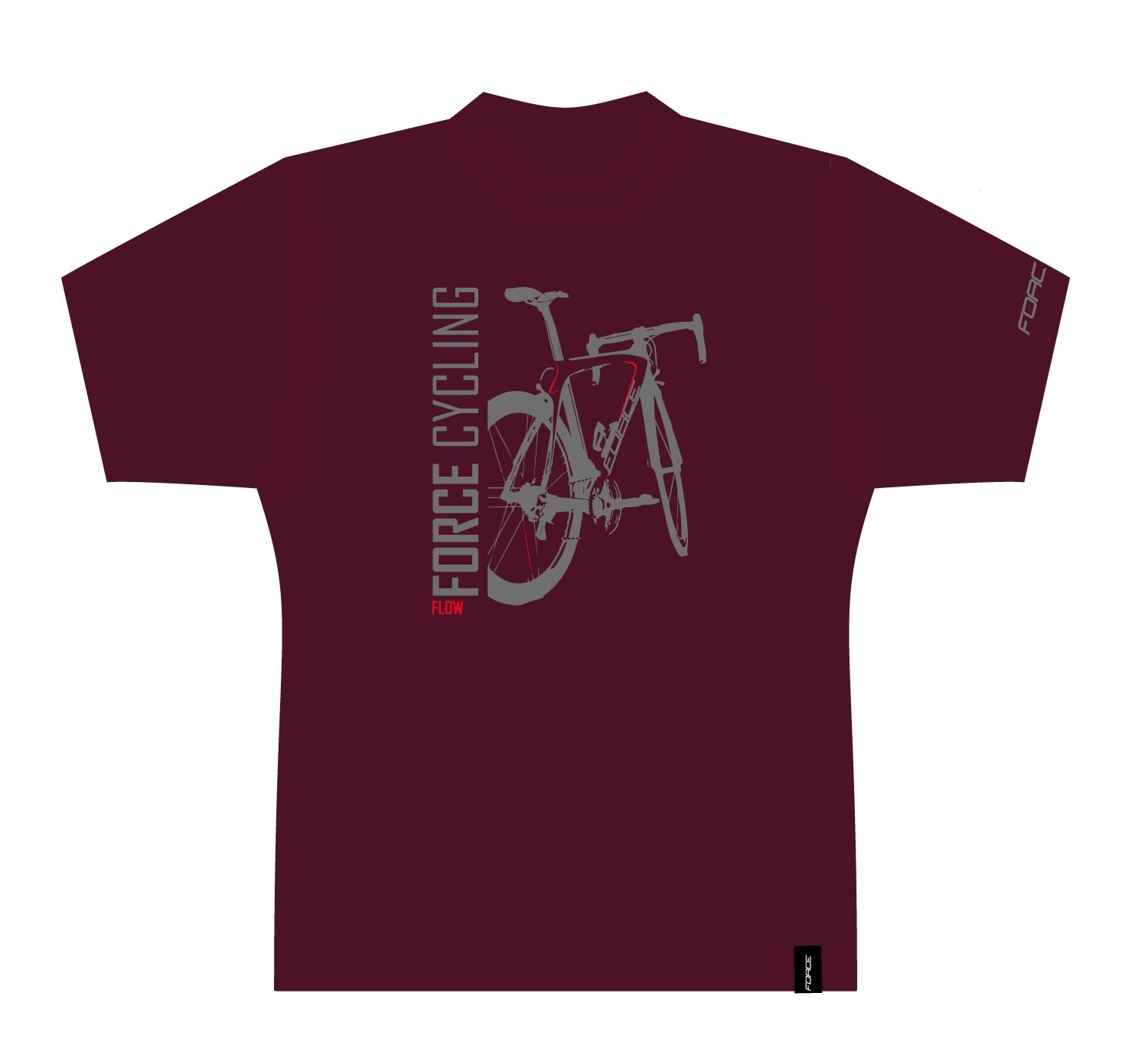 triko FORCE FLOW krátký rukáv, červené