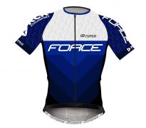 dres F TEAM PRO BLUE, krátký rukáv, modrá M FORCE