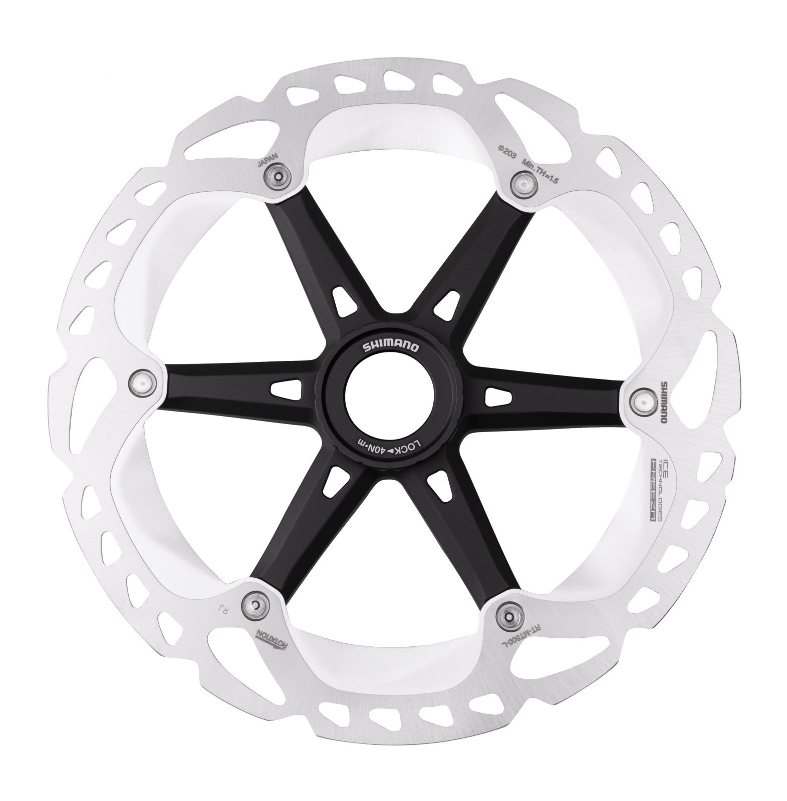 SHIMANO kotouč brzdový RT-MT800 CENTER LOCK 203 mm