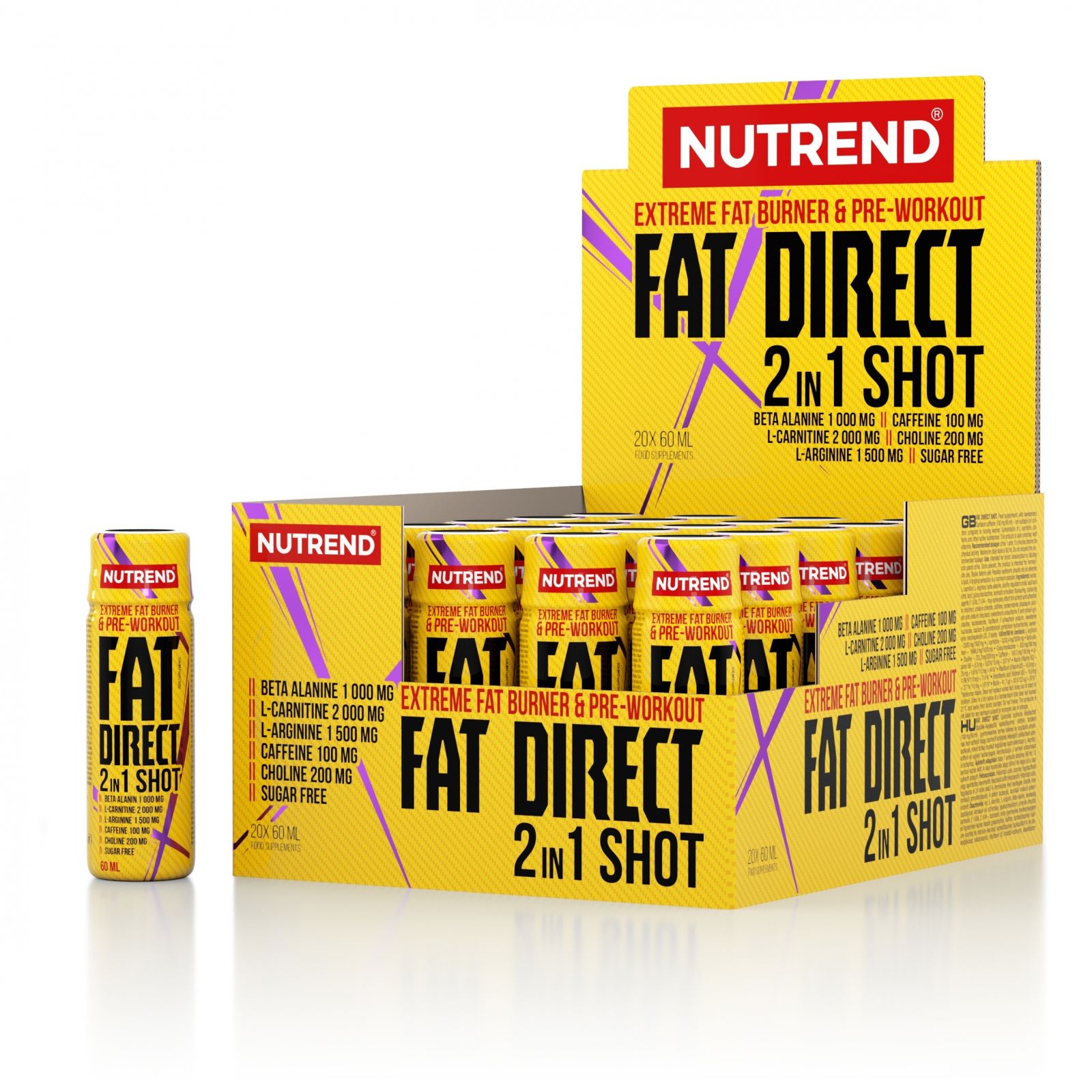 FAT DIRECT SHOT, box - 20 lahviček á 60ml NUTREND