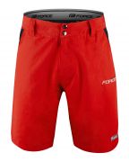 kraťasy F BLADE MTB s odnímatelnou vložkou,červ XS FORCE