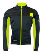 bunda FORCE FROST softshell pánská, černo-fluo XL