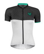 dres F POINTS dámský kr. rukáv,črn-bílo-tyrkys FORCE