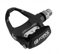 pedály FORCE FLIX nášlapné silniční + zarážky, črn