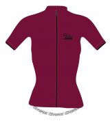 dres FORCE CHARM dámský kr. rukáv, bordó XXL