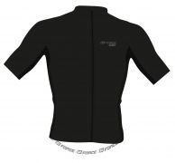 dres FORCE PURE kr. rukáv, černý S