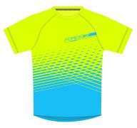dres FORCE MTB ANGLE, fluo-modrý S