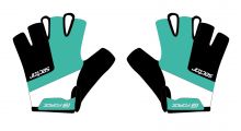 rukavice FORCE SECTOR LADY gel, černo-tyrkysové L
