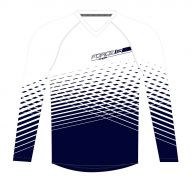 dres F MTB ANGLE dámský dl. rukáv, bílo-modrý XS FORCE