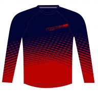 dres FORCE MTB ANGLE dl. rukáv, modro-červený M