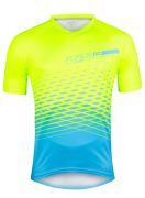 dres FORCE MTB ANGLE, fluo-modrý XS