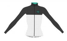 dres F POINTS dámský dl. rukáv, črn-bílo-tyrkys XS FORCE